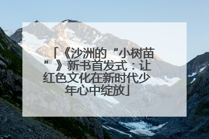 《沙洲的“小树苗”》新书首发式：让红色文化在新时代少年心中绽放