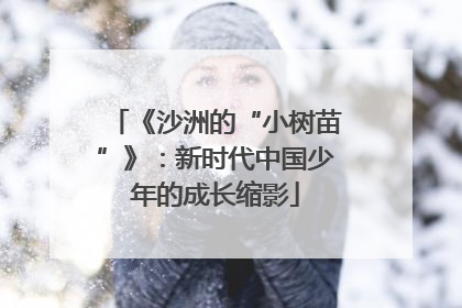 《沙洲的“小树苗”》：新时代中国少年的成长缩影