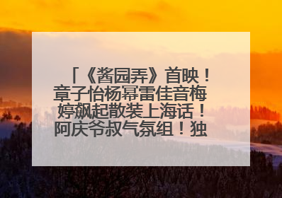 《酱园弄》首映！章子怡杨幂雷佳音梅婷飙起散装上海话！阿庆爷叔气氛组！独独没见他……