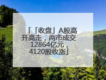 「收盘」A股高开高走，两市成交12864亿元，4120股收涨