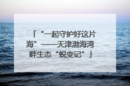 “一起守护好这片海”——天津渤海湾畔生态“蜕变记”