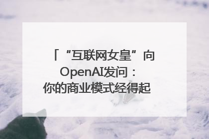 “互联网女皇”向OpenAI发问：你的商业模式经得起价格战考验么？