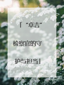 “卓吉”检察官的守护与担当