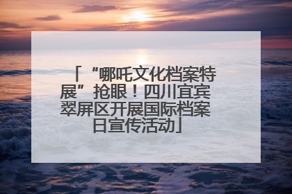 “哪吒文化档案特展”抢眼！四川宜宾翠屏区开展国际档案日宣传活动