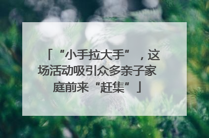 “小手拉大手”，这场活动吸引众多亲子家庭前来“赶集”