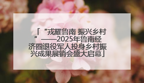 “戎耀鲁南 振兴乡村”——2025年鲁南经济圈退役军人投身乡村振兴成果展销会盛大启幕