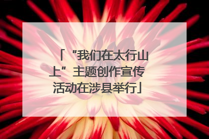 “我们在太行山上”主题创作宣传活动在涉县举行