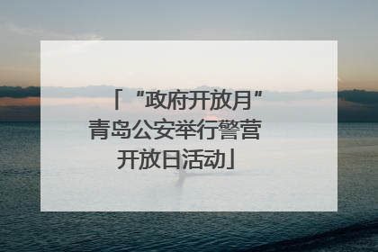 “政府开放月”青岛公安举行警营开放日活动