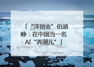 “洋创业”伯涵峥：在中国当一名AI“弄潮儿”