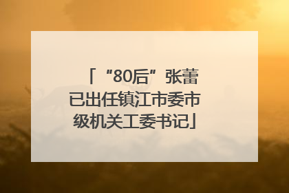 “80后”张蕾已出任镇江市委市级机关工委书记