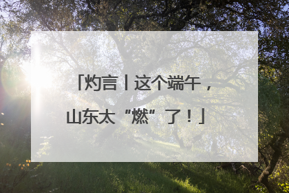 灼言丨这个端午，山东太“燃”了！