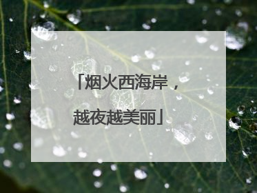 烟火西海岸，越夜越美丽