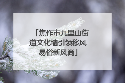 焦作市九里山街道文化墙引领移风易俗新风尚