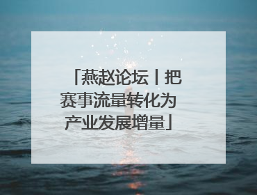 燕赵论坛丨把赛事流量转化为产业发展增量