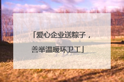 爱心企业送粽子，善举温暖环卫工