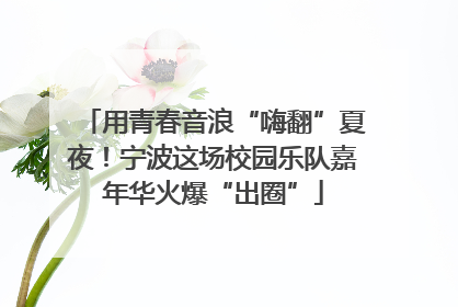 用青春音浪“嗨翻”夏夜！宁波这场校园乐队嘉年华火爆“出圈”