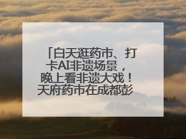白天逛药市、打卡AI非遗场景，晚上看非遗大戏！天府药市在成都彭州开幕