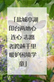 盐城亭湖印台两地心连心 志愿者跨越千里暖护困境学童