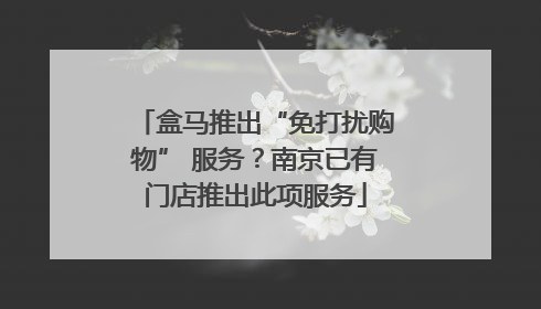 盒马推出“免打扰购物” 服务？南京已有门店推出此项服务