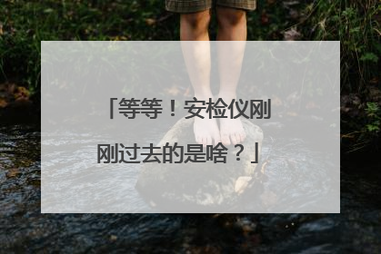 等等！安检仪刚刚过去的是啥？