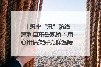 筑牢“汛”防线｜慈利县东岳观镇：用心用情架好党群温暖悠长的“连心桥”