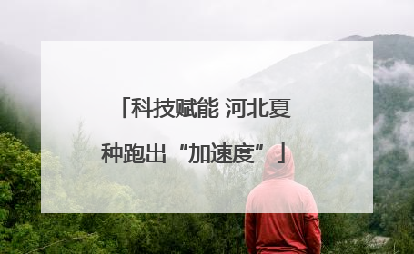 科技赋能 河北夏种跑出“加速度”
