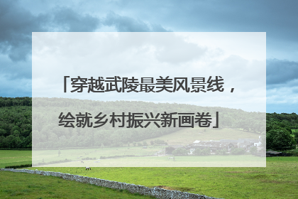 穿越武陵最美风景线，绘就乡村振兴新画卷