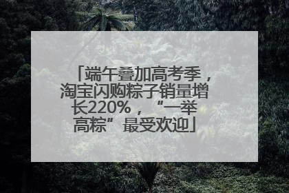 端午叠加高考季，淘宝闪购粽子销量增长220%，“一举高粽”最受欢迎