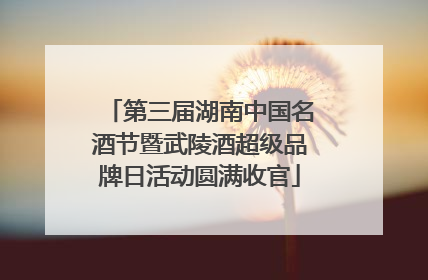 第三届湖南中国名酒节暨武陵酒超级品牌日活动圆满收官