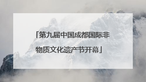 第九届中国成都国际非物质文化遗产节开幕
