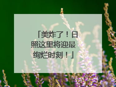 美炸了！日照这里将迎最绚烂时刻！