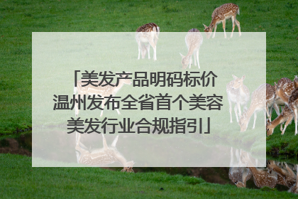美发产品明码标价 温州发布全省首个美容美发行业合规指引