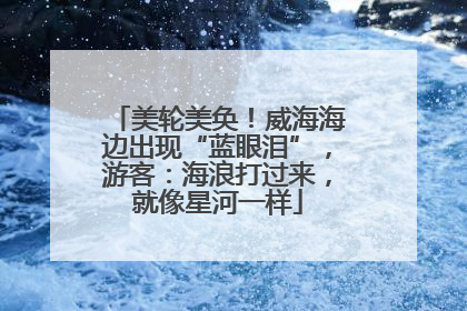 美轮美奂！威海海边出现“蓝眼泪”，游客：海浪打过来，就像星河一样