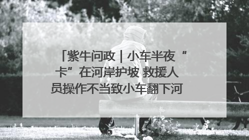 紫牛问政｜小车半夜“卡”在河岸护坡 救援人员操作不当致小车翻下河，然后直接走人了
