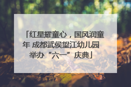 红星耀童心，国风润童年 成都武侯望江幼儿园举办“六一”庆典