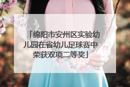 绵阳市安州区实验幼儿园在省幼儿足球赛中荣获双项二等奖