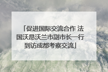 促进国际交流合作 法国沃昂沃兰市副市长一行到访成都考察交流