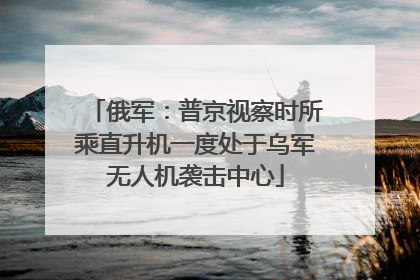 俄军：普京视察时所乘直升机一度处于乌军无人机袭击中心