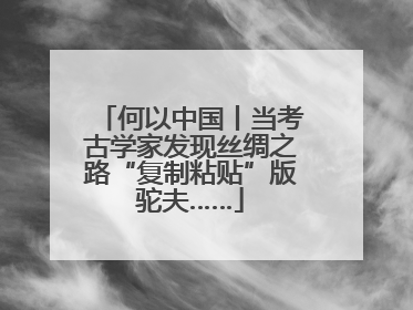何以中国丨当考古学家发现丝绸之路“复制粘贴”版驼夫……