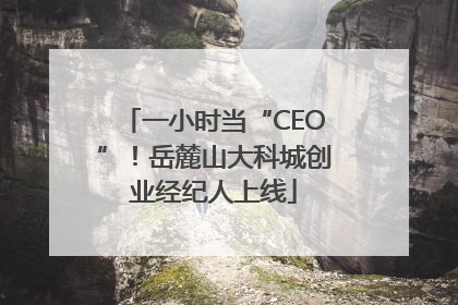 一小时当“CEO”！岳麓山大科城创业经纪人上线