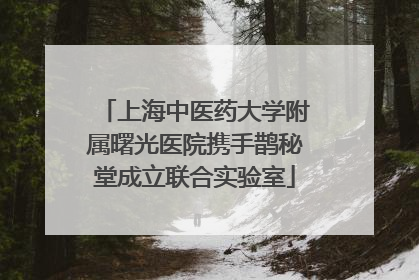 上海中医药大学附属曙光医院携手鹊秘堂成立联合实验室