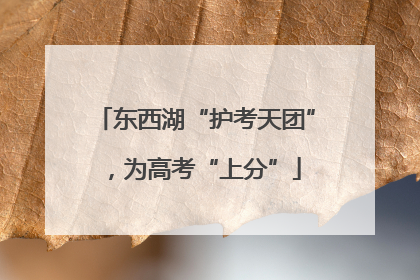 东西湖“护考天团”，为高考“上分”