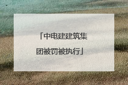 中电建建筑集团被罚被执行