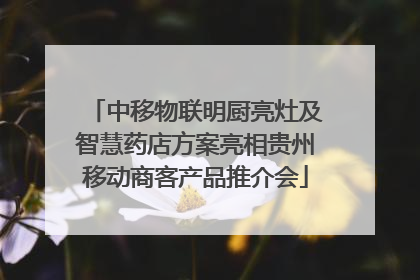 中移物联明厨亮灶及智慧药店方案亮相贵州移动商客产品推介会