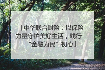 中华联合财险：以保险力量守护美好生活，践行“金融为民”初心
