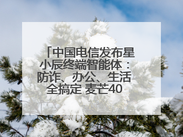 中国电信发布星小辰终端智能体：防诈、办公、生活全搞定 麦芒40首发搭载！