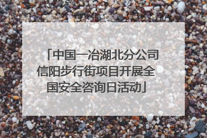 中国一冶湖北分公司信阳步行街项目开展全国安全咨询日活动