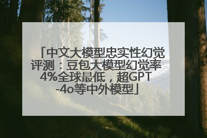 中文大模型忠实性幻觉评测：豆包大模型幻觉率4%全球最低，超GPT-4o等中外模型