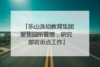 乐山洙幼教育集团聚焦园所管理，研究部署重点工作