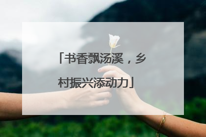 书香飘汤溪，乡村振兴添动力